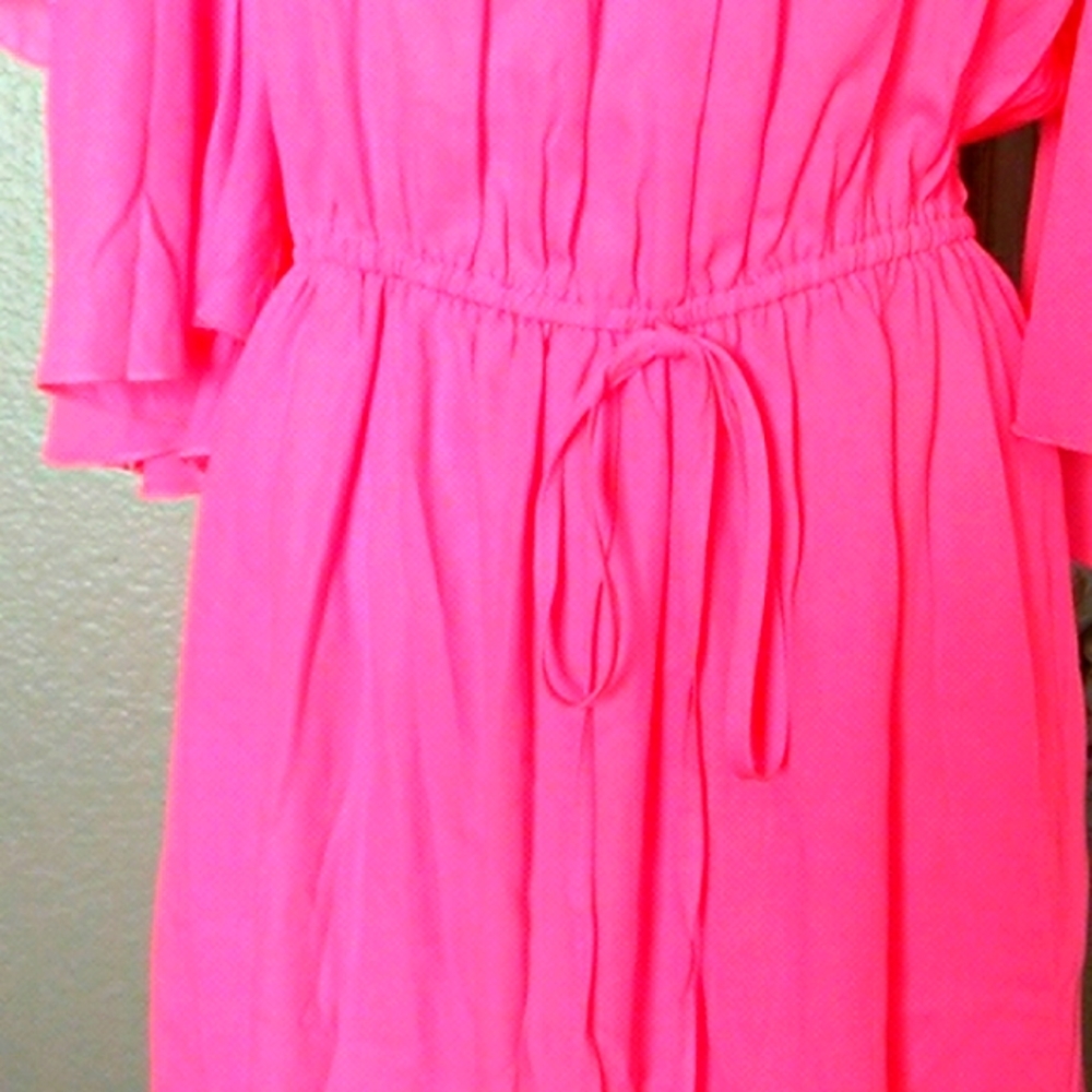 Si Style👗 | Womans | Pink 3/4 Sleeve Dress/ Size Large - Picture 9 of 14
